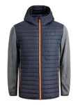 JACK & JONES JJEMULTI QUILTED JACKET Hybridjacke Dunkelblau/Orange/Blau/Grau