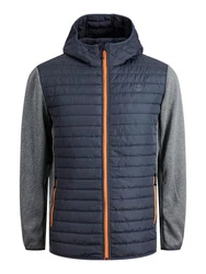 JACK & JONES JJEMULTI QUILTED JACKET Hybridjacke Dunkelblau/Orange/Blau/Grau