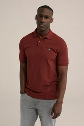 WE Fashion Poloshirt Dunkelrot/Rot/Orange/Braun/Bordeaux