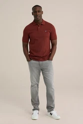 WE Fashion Poloshirt Dunkelrot/Rot/Orange/Braun/Bordeaux