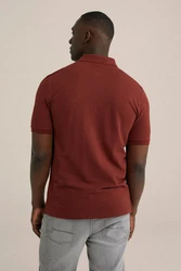 WE Fashion Poloshirt Dunkelrot/Rot/Orange/Braun/Bordeaux