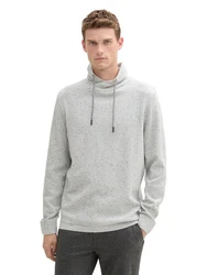 TOM TAILOR Strickpullover Grau/Hellgrau