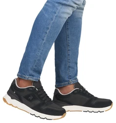RIEKER Sport Sneaker Schnürschuh Halbschuh Freizeitschuh Schwarz/Braun