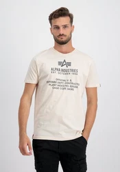 Alpha Industries Alpha Fundamental T-Shirt Beige/Weiß/Braun/Khaki
