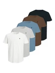 Jack & Jones Rundhalsshirt JPRBLABRODY TEE SS CREW NECK Weiß/Grau/Braun
