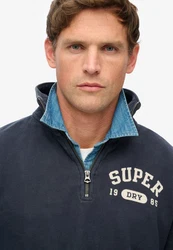 Superdry Sweatshirt ATHLETIC ESS HALF ZIP Dunkelblau/Blau/Rot/Hellblau