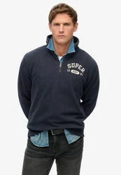Superdry Sweatshirt ATHLETIC ESS HALF ZIP Dunkelblau/Blau/Rot/Hellblau