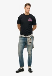 Superdry Rundhalsshirt CL GREAT OUTDOORS CHEST TEE Schwarz/Dunkelblau/Creme
