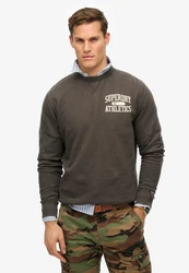 Superdry Sweatshirt Athletic ESS Crew Khaki/Dunkelgrün/Grau