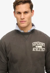 Superdry Sweatshirt Athletic ESS Crew Khaki/Dunkelgrün/Grau