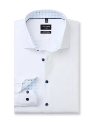 OLYMP Businesshemd No. Six 24/Seven super slim Weiß/Creme/Blau/Hellblau