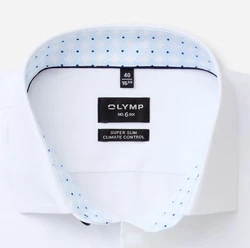 OLYMP Businesshemd No. Six 24/Seven super slim Weiß/Creme/Blau/Hellblau