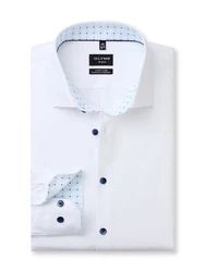 OLYMP Businesshemd No. Six 24/Seven super slim Weiß/Creme/Blau/Hellblau