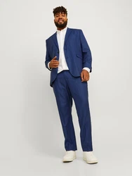 Jack & Jones Plus Anzughose JPRSOLARIS TROUSER NOOS Dunkelblau/Blau