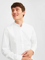 ONLY Langarmhemd Weiß/Grau/Creme