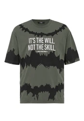 RedBridge T-Shirt Peterborough mit Statement-Print Dunkelgrün