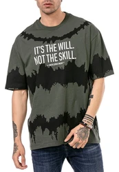 RedBridge T-Shirt Peterborough mit Statement-Print Dunkelgrün