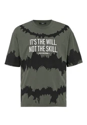 RedBridge T-Shirt Peterborough mit Statement-Print Dunkelgrün