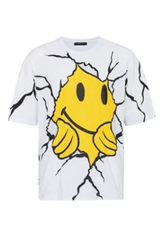 T-Shirt mit Smiley-Print Trendiges Oversize Streetwear-Shirt