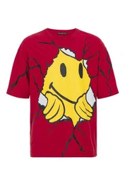 T-Shirt mit Smiley-Print Trendiges Oversize Streetwear-Shirt