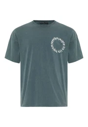 T-Shirt Oversize mit Rundhals und Print Lssiges Streetwear-Shirt