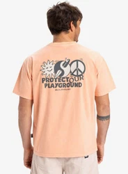 Quiksilver T-Shirt Nd Wake Up World Orange/Rosa