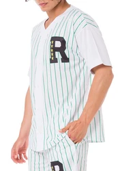 RedBridge T-Shirt Baseball-Shirt mit Knopfleiste Rot/Schwarz/Braun/Lila