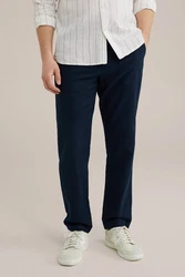 WE Fashion Chinohose Dunkelblau/Blau