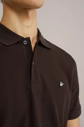 WE Fashion Poloshirt Dunkelbraun/Khaki/Dunkelrot
