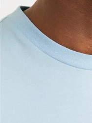 Jack & Jones T-Shirt JJBEAU TEE SS FRONTPRINT CREW NECK Hellblau/Blau