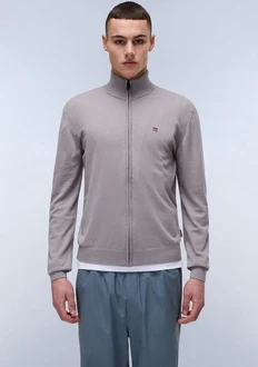 Napapijri Decatur Full Zip 3 Strickjacke Grau/Beige/Braun/Hellgrau/Khaki
