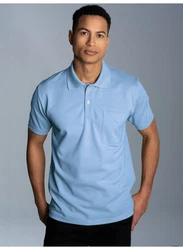 Trigema Poloshirt mit Brusttasche Hellblau/Blau