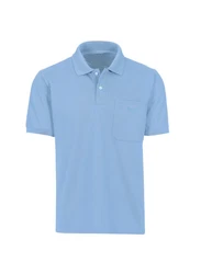 Trigema Poloshirt mit Brusttasche Hellblau/Blau