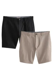 Shorts Slim Fit Stretch-Chinoshorts, 2er-Pack (2-tlg)