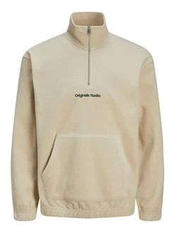 Jack & Jones JORVesterbro Strickpullover Kapuzensweatshirt beige