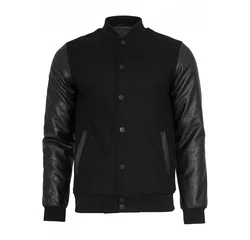 Classic Collegejacke Urbane Klassiker Schwarz