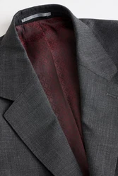 Next Sakko Nova Fides Regular Fit Signature Sakko Dunkelgrau/Grau/Rot