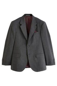 Next Sakko Nova Fides Regular Fit Signature Sakko Dunkelgrau/Grau/Rot