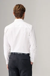 Next Langarmhemd 2er-Pack Pflegeleichte Langarm-Hemden Weiß