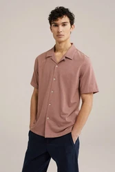 WE Fashion Businesshemd Lila/Dunkelrot/Braun