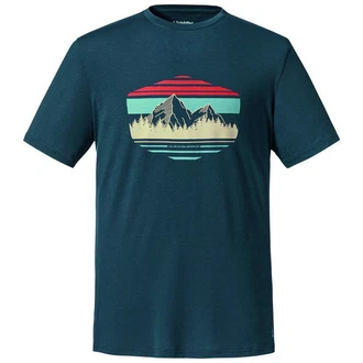 Schöffel T-Shirt Simius Türkis/Grün/Dunkelblau/Dunkelgrün
