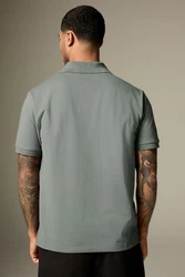 Next Poloshirt Piqu Polo-Shirt mit Reverskragen Grün/Hellgrün/Hellblau/Dunkelgrün