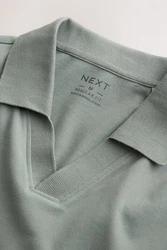 Next Poloshirt Piqu Polo-Shirt mit Reverskragen Grün/Hellgrün/Hellblau/Dunkelgrün