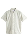 Next Kurzarmhemd Weiß/Khaki/Beige