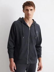 Marc O'Polo Kapuzensweatshirt Heavy Jersey Dunkelblau/Dunkelgrau