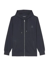 Marc O'Polo Kapuzensweatshirt Heavy Jersey Dunkelblau/Dunkelgrau