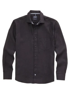OLYMP Hemd Casual Schwarz/Dunkelbraun/Grau/Dunkelgrau/Blau