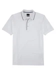 OLYMP Poloshirt Wirk Casual Polo Weiß/Grau/Silber
