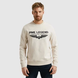 Sweatshirt Crewneck soft terry with logo mit Logo Stickerei