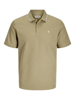 JACK & JONES Poloshirt JJEAUSTIN Khaki/Beige JACK & JONES Poloshirt JJEAUSTIN Khaki/Beige